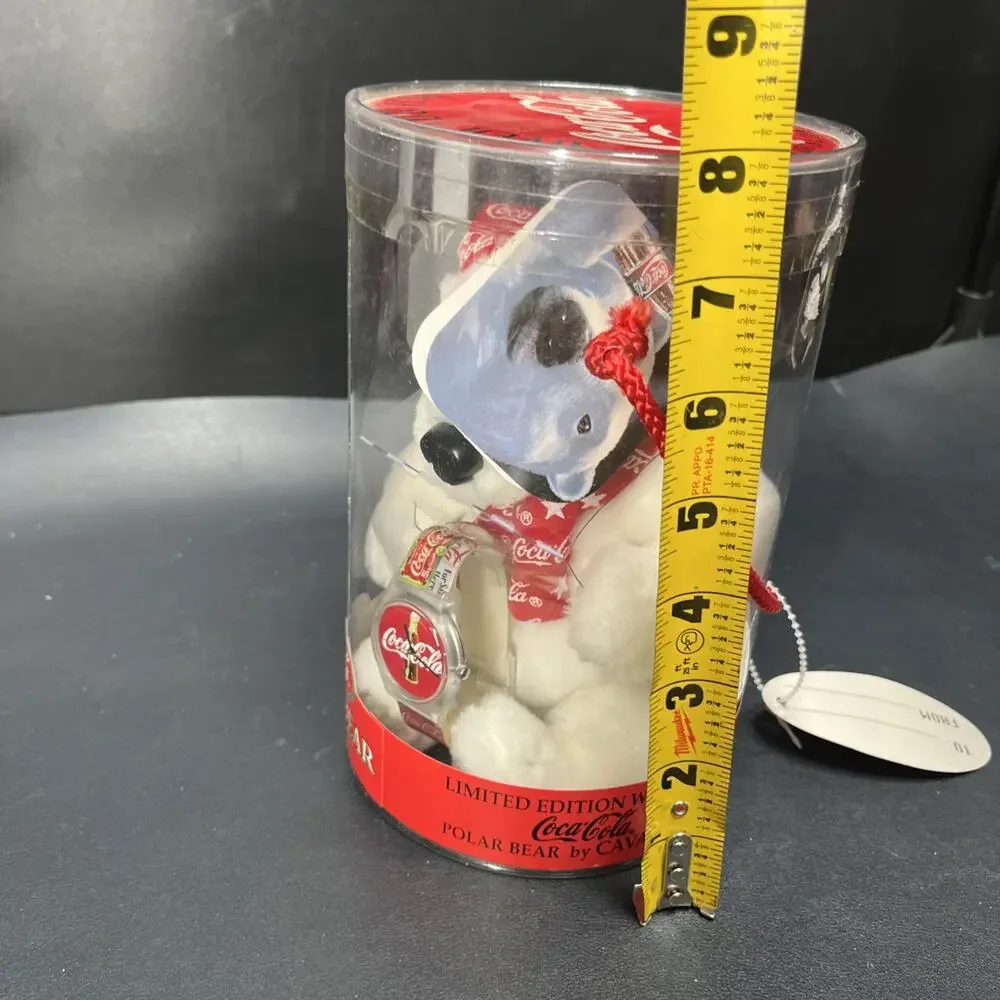 NOS Coca Cola Plush Polar Bear w/ Watch - Celebrating Over 100 Years of Coke